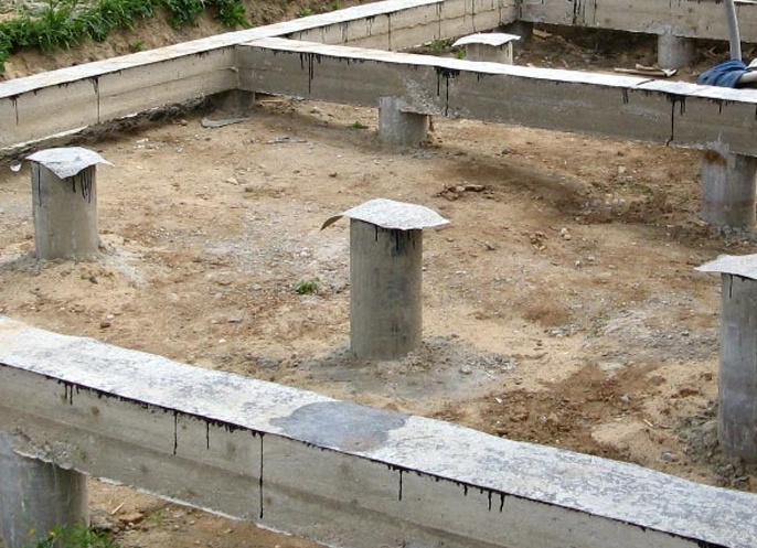 Устройство буронабивного фундамента с ростверком